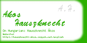 akos hauszknecht business card